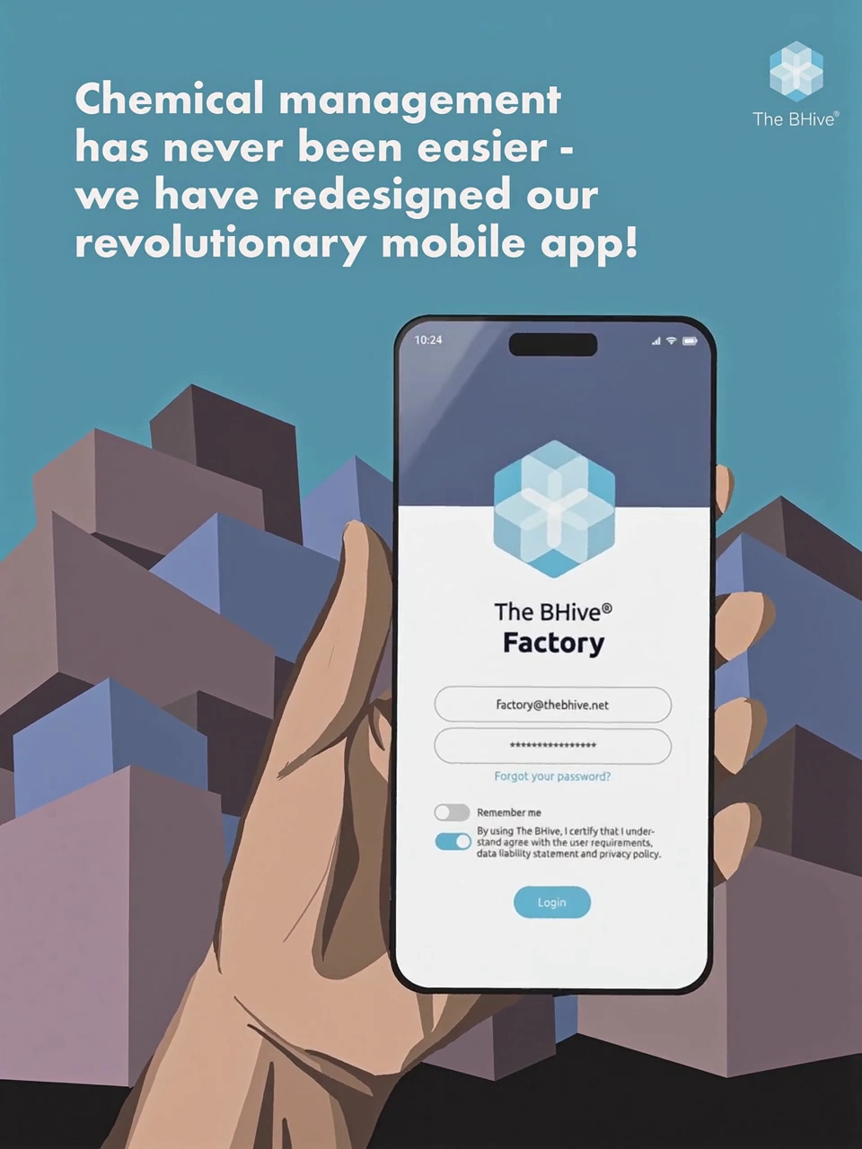 The BHive app update post, final animation frame