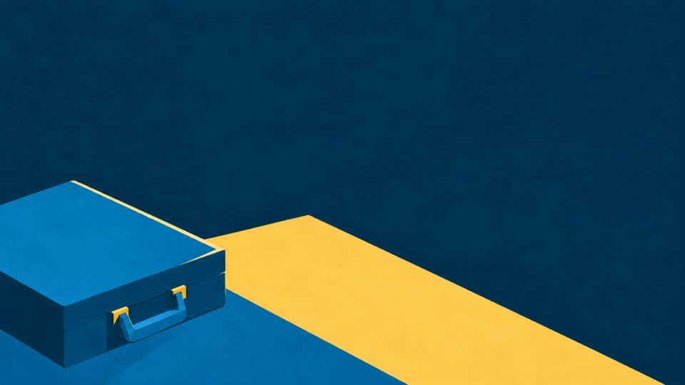 A briefcase marks the beginning of the journey